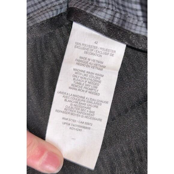 Grand Slam Men's Performance Flat Front Gray Black Check Golf‎ Shorts 42 - Picture 8 of 9